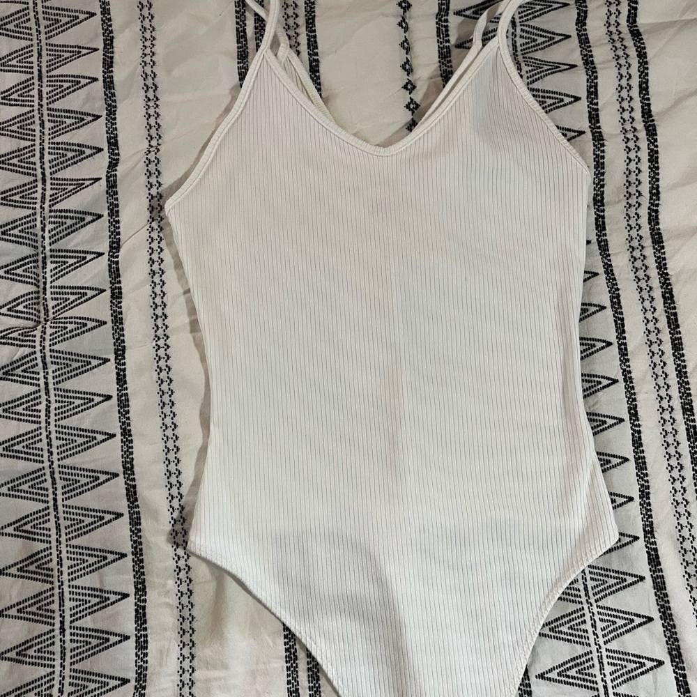 American eagle white body suit size small